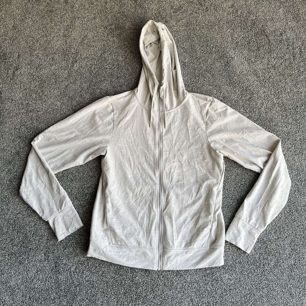 Uniqlo AIRism Womens S White Full Zip Hoodie UV Protection Mesh 241-477602